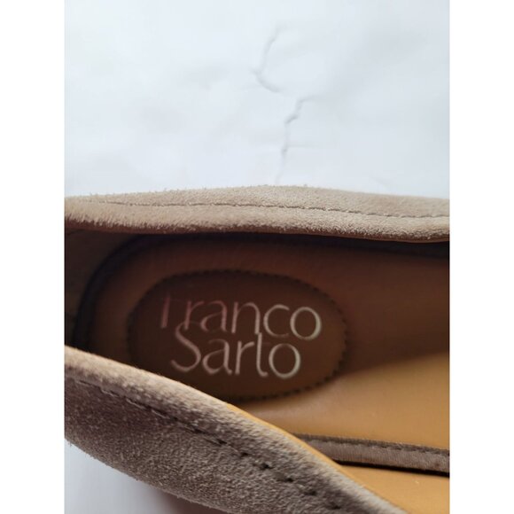 Franco Sarto Ladies Size 8M Harlow Beige Suede Classic Modern Office Wear - Picture 3 of 8